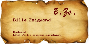 Bille Zsigmond névjegykártya