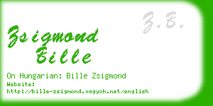 zsigmond bille business card